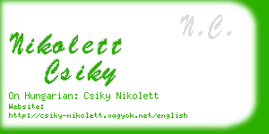 nikolett csiky business card